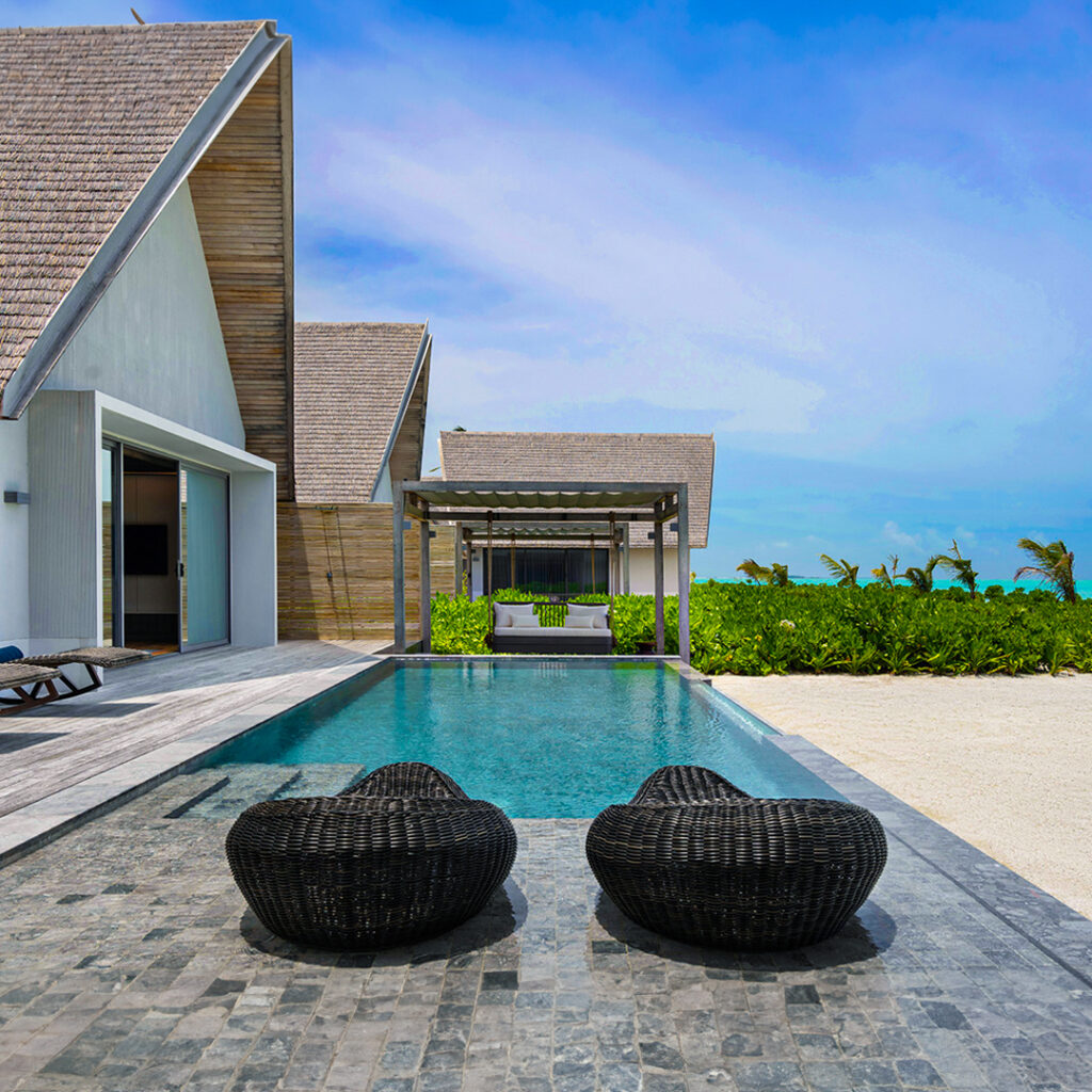 Serene pool villa in madifushi private island maldives